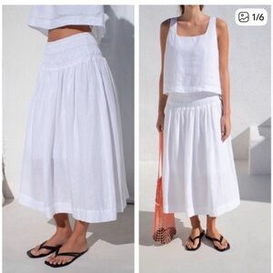 AYR White Triple Threat Lined Skirt